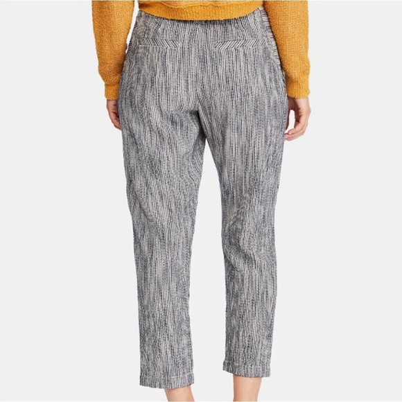 Free People Navy/Ivory High Rise Pant, Size 8 - Picture 2 of 7